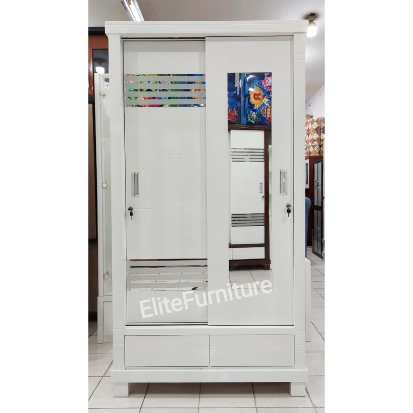 Lemari Pakaian Multriplek Lemari Pakaian Baju 2 Pintu Sleding / Lemari baju pakaian sleding / Lemari