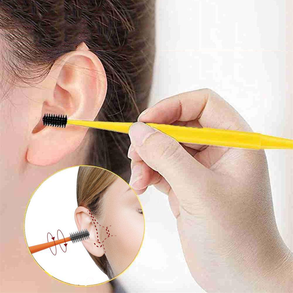 Lily Pembersih Telinga Sendok Portable Set Ear Pick Ear Wax Curette Remover Double-ended