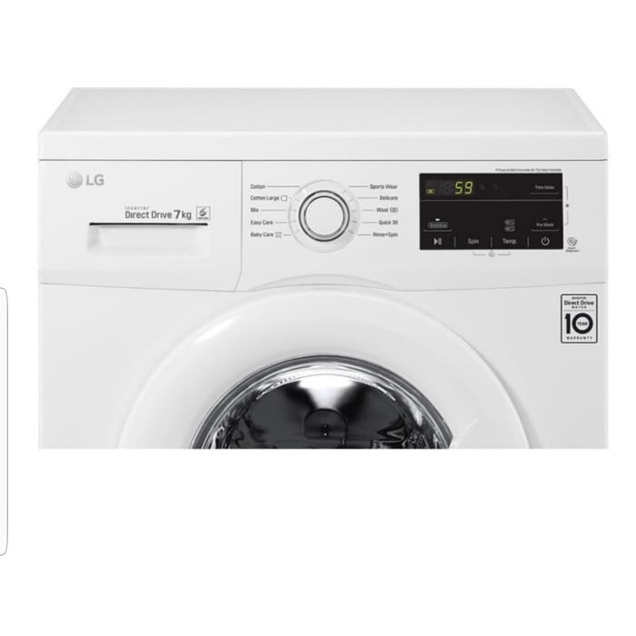 LG FM1007N3W Mesin Cuci Front Loading 7KG-SmartThinQ dengan WiFi