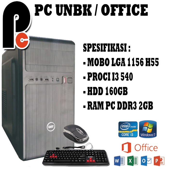 Komputer PC Rakitan UNBK / OFFICE i3 Siap pakai MURAH MERIAH