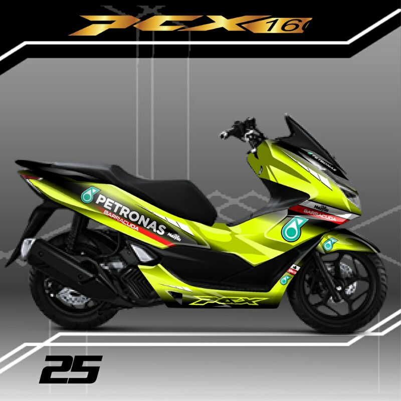 decal variasi stiker motor honda pcx160/150 full body,decal variasi petronas