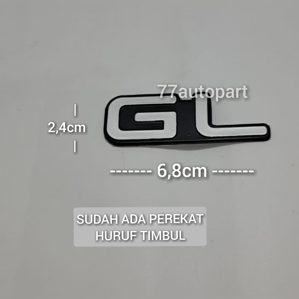 emblem logo mobil tulisan gl untuk corolla