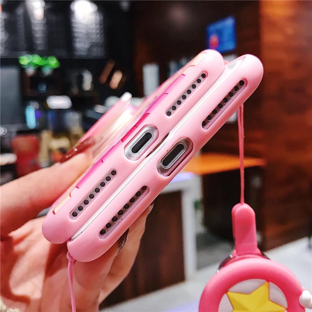 Case HP Gambar Sailor Moon dengan Tali untuk oppo F9 a37