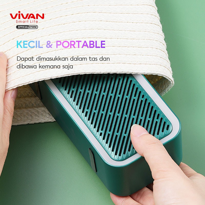 SPEAKER PORTABLE BLUETOOTH 5.0 TWS VIVAN VS6 RGB Lighting Effects Waterproof IPX5 - ORIGINAL 100%