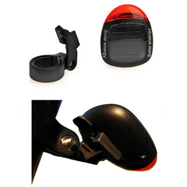 Solar Bicyle Taillight Warning Light / Lampu Rambu Sepeda