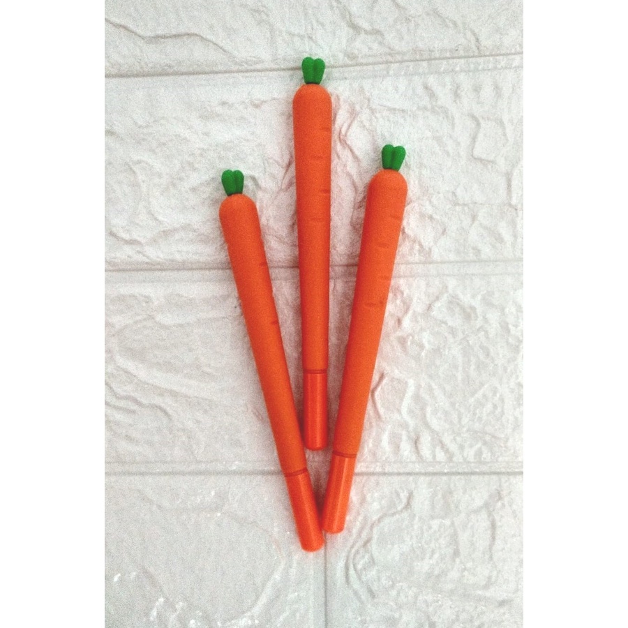 

Carrot Gel Pen / Pulpen Jelly bentuk Wortel