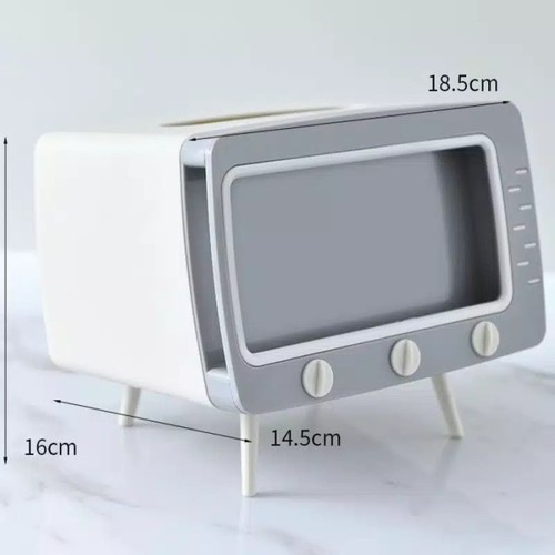 Kotak Tempat Tissue Hp Model TV - Desktop TV Tissue Smartphone