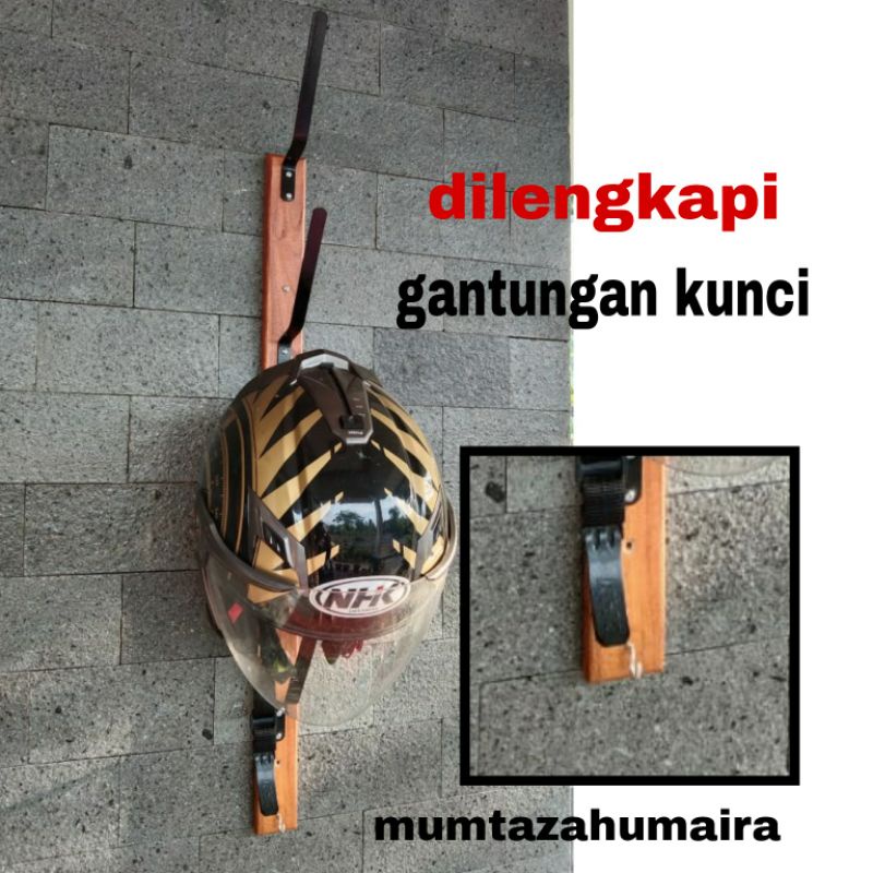 Gantungan Helm dinding Rak Helm susun 4