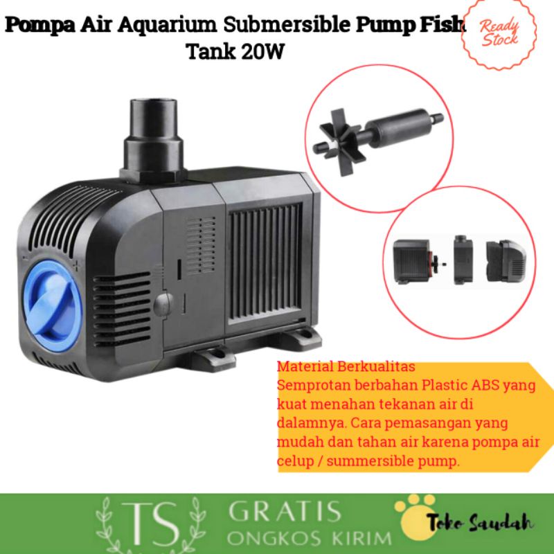 Pompa Aquarium Mini Pompa Aquarium Celup Mini Pompa Air Aquarium Mini 20W