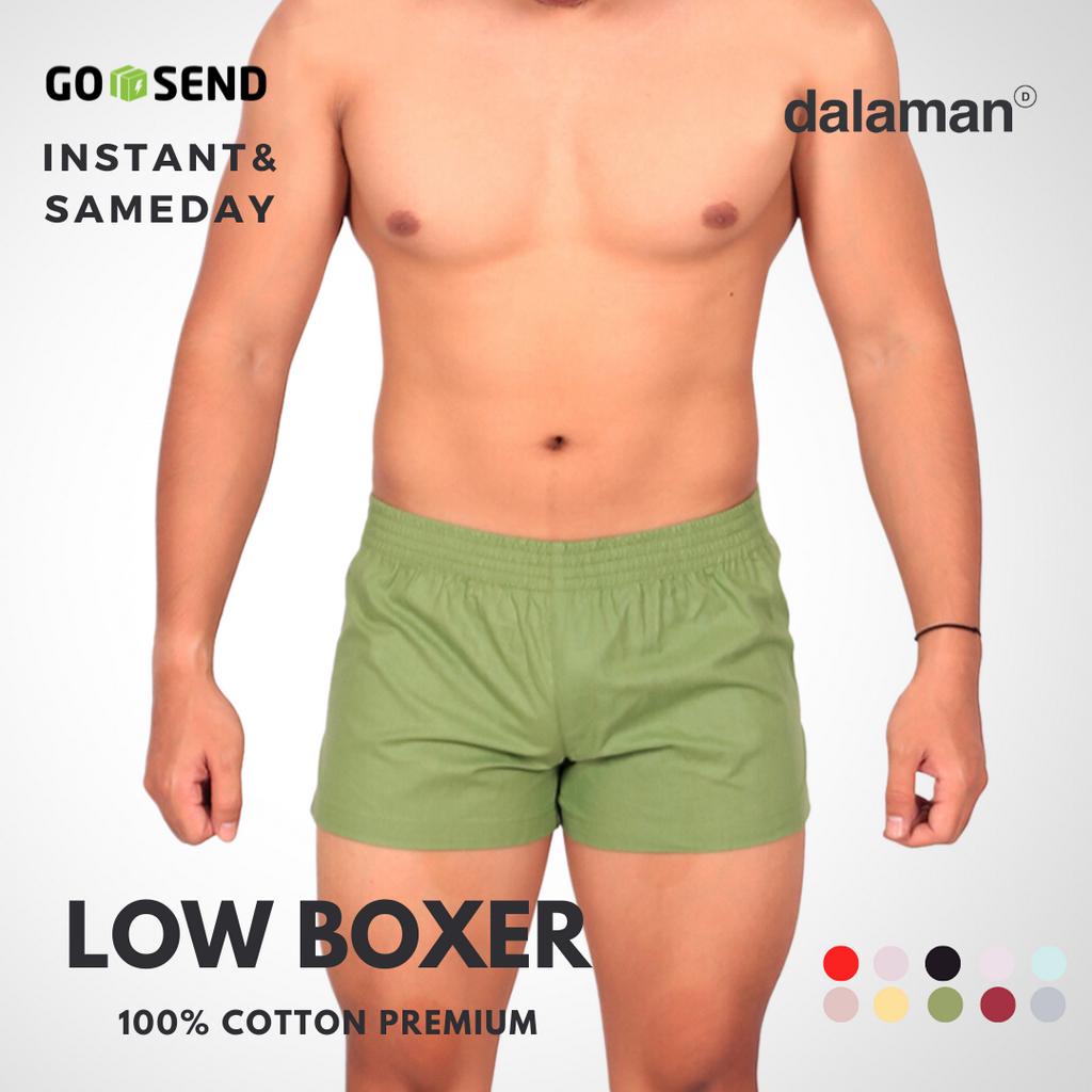 Boxer Sexy Pria Low Boxer Short Pant Celana Pendek Pria