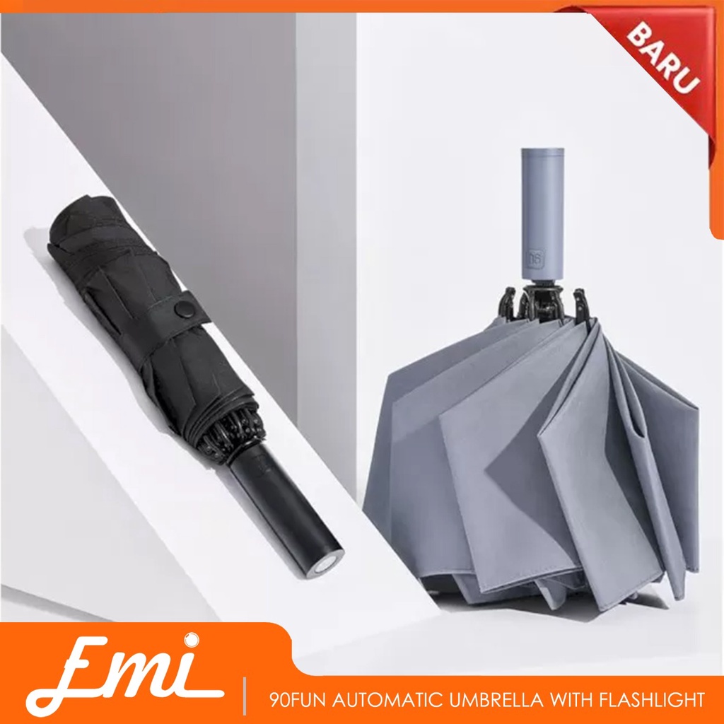 Mijia 90Fun Automatic Umbrella Fold Payung lipat Otomatis - Hitam