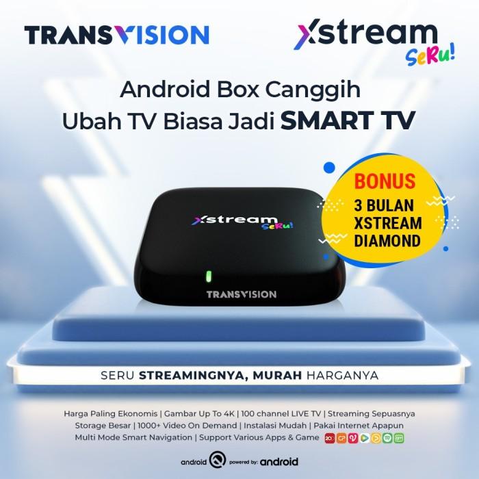 Xstream TransVision TV Box Android FREE Open All Channel 3 Bulan