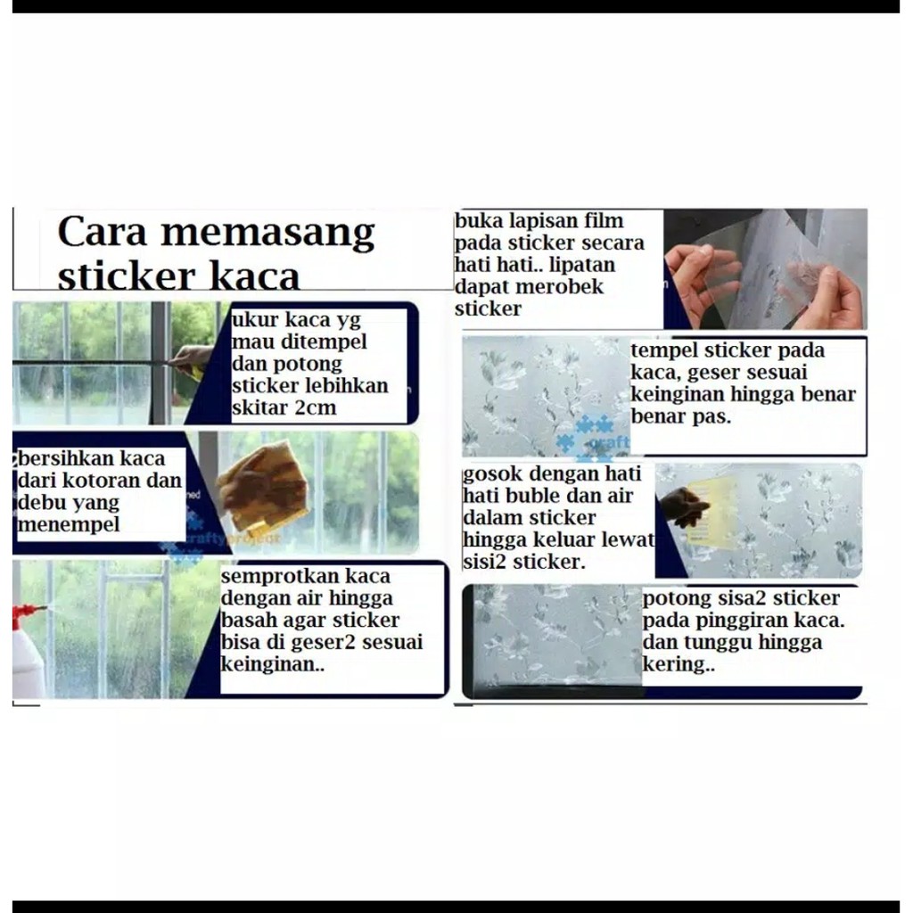 Sticker kaca uk 45 cm x 5 m