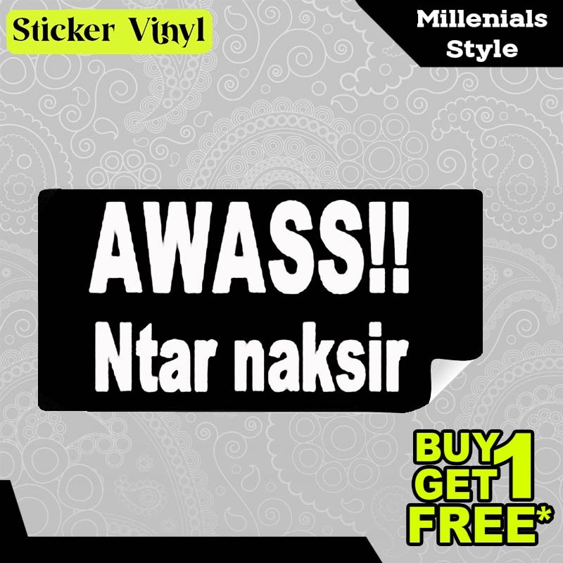

Stiker Sticker Awass Ntar Naksir Gambar Unik Desain Keren dan Kekinian Aesthetic Bahan Vinyl Satuan Anti Air