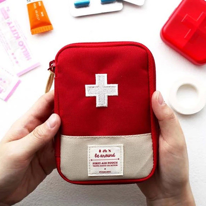 Tas Mini Obat Portable  / Travel Medicine Pouch P3K / Kotak Obat Mini Organizer / Tempat Obat F177