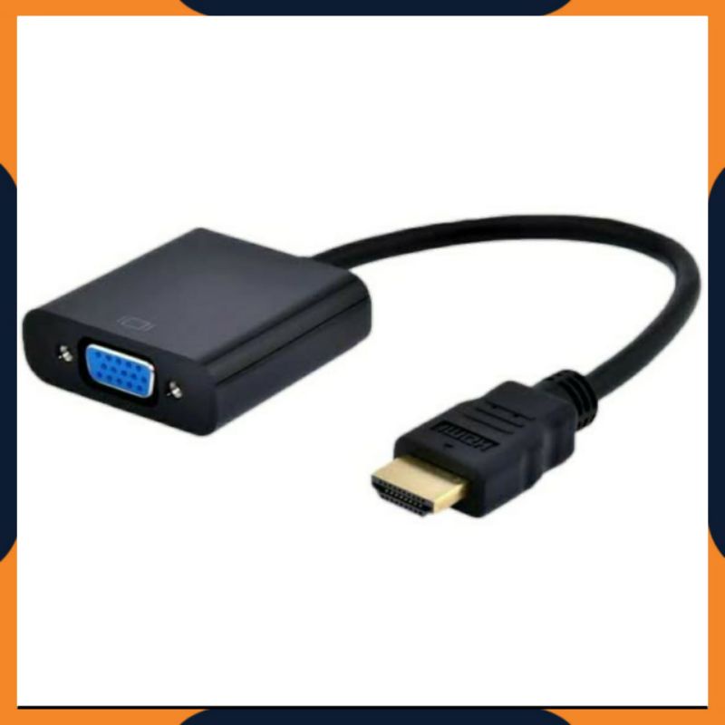 [COD] ADAPTER KONVERTER HDMII MALE TO VGA FEMALE CONVERTER / KABEL LAPTOP KE MONITOR / LAPTOP KE PROYEKTOR