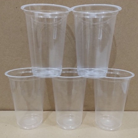 Matras_Shop Gelas Cup Plastik Datar 16Oz Starindo Tebal 7Gram Datar 16 Oz 7 Gr