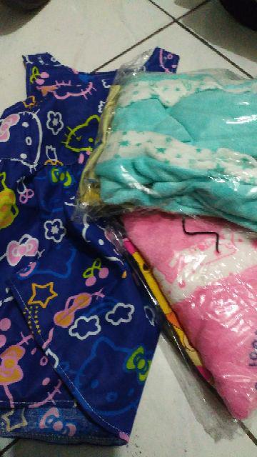  BAJU  TIDUR ANAK  MODEL DASTER BAHAN KATUN MOTIF KARAKTER 