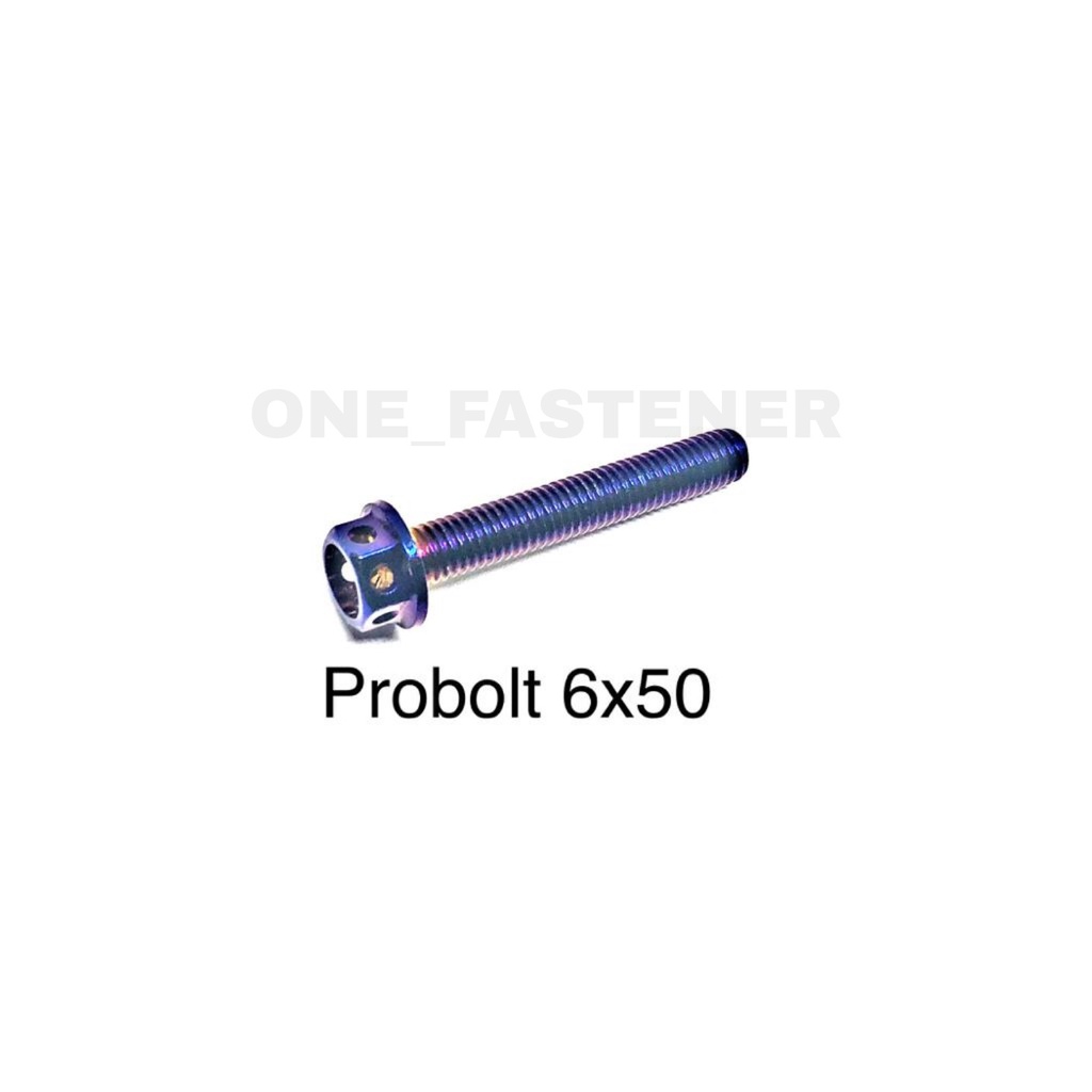 Baut Probolt Flange Bolt M6x50 BLUE Blok mesin K8 6mm Panjang 5cm 6x50 Flower