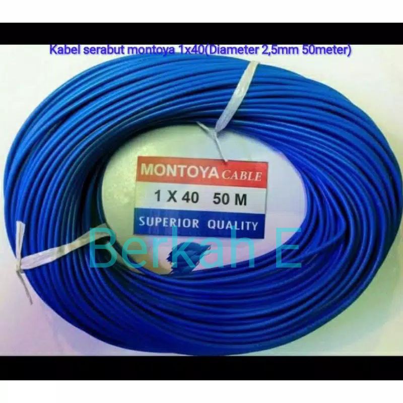 Kabel Serabut 1x40 Montoya 50M Biru