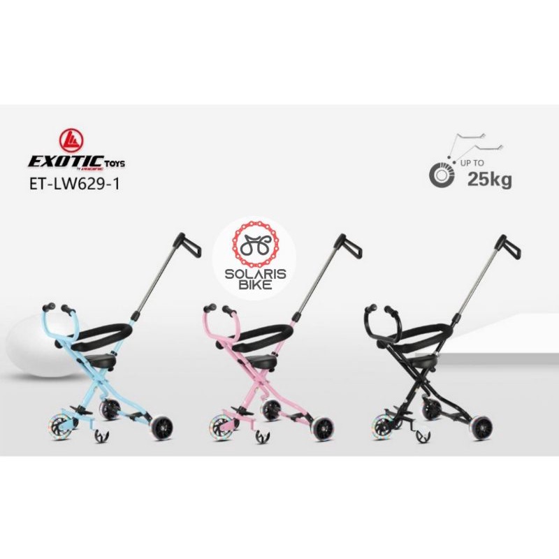 Stroller Sepeda Exotic LW 001-1 629-1 Roda Lima Dorongan Anak Mikrotrike