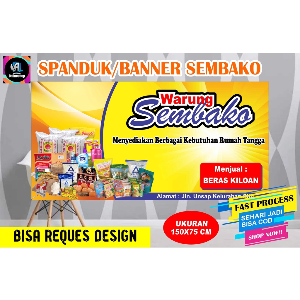 Jual Spanduk Banner Warung Sembako Indonesia Shopee Indonesia