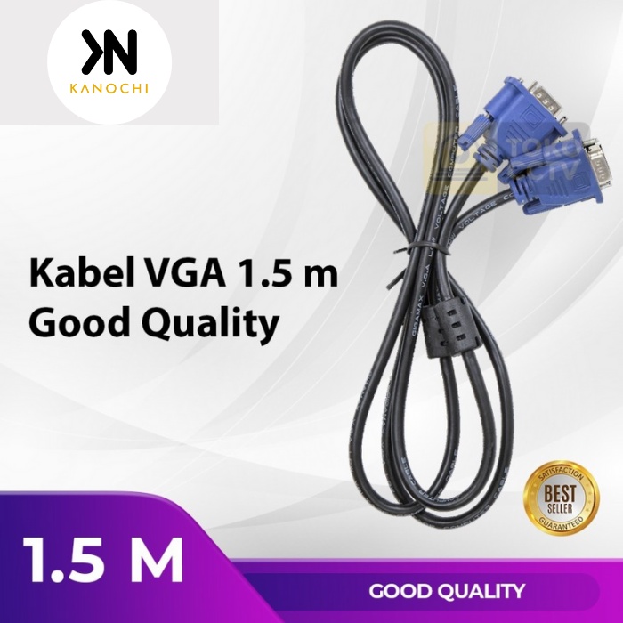 kabel VGA to VGA 1.5meter laptop komputer tv playstation