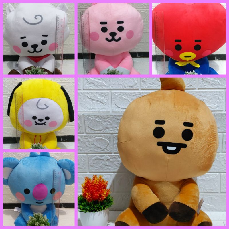 Boneka BTS Bt21 Chimmy Cooky Shooky RJ Koya Tata uk. jumbo/18 in (XL)