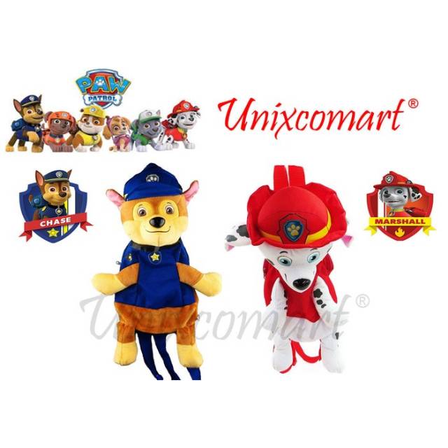 Paw Patrol Tas Backpack Anak / Tas Boneka Anak / Tas Boneka Ransel Anak