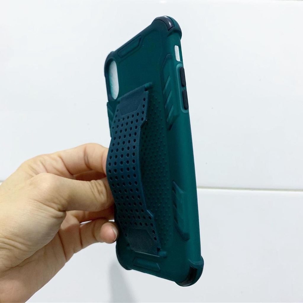 Silikon Warna soft Case Iphone 11 Pro Max, X Xs finger grip stand