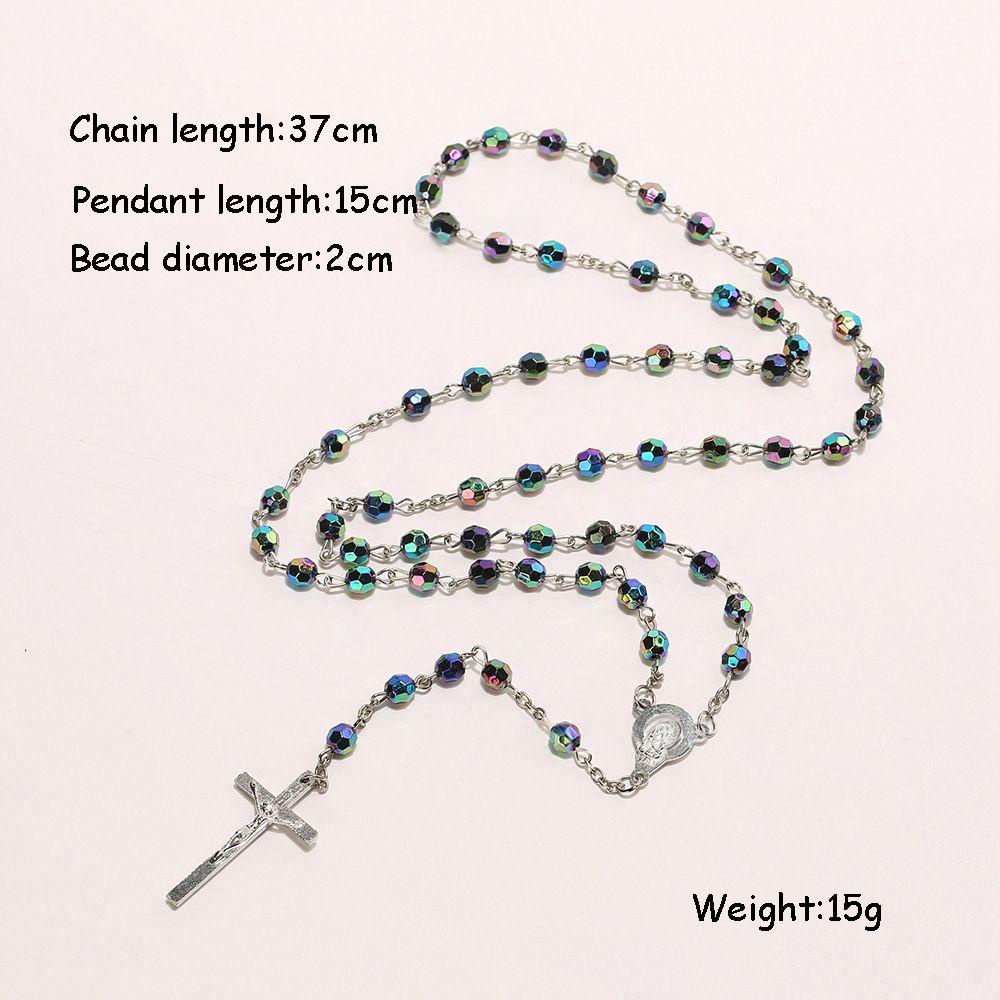Suyo Kalung Salib Penjualan Panas Salib Vintage Rosario Beads Chain
