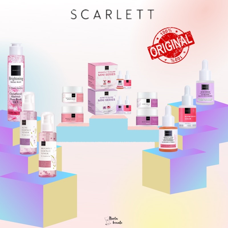 SCARLETT SERUM BRIGHT | ACNE | GLOWTENING | FACIAL WASH | DAY CREAM | NIGHT CREAM | ESSENCE TONER