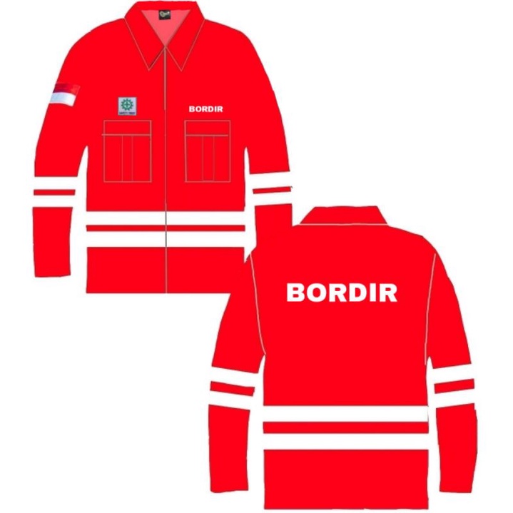 wearpack safety  atasan plus tambah bordir logo dan nama perusahaan