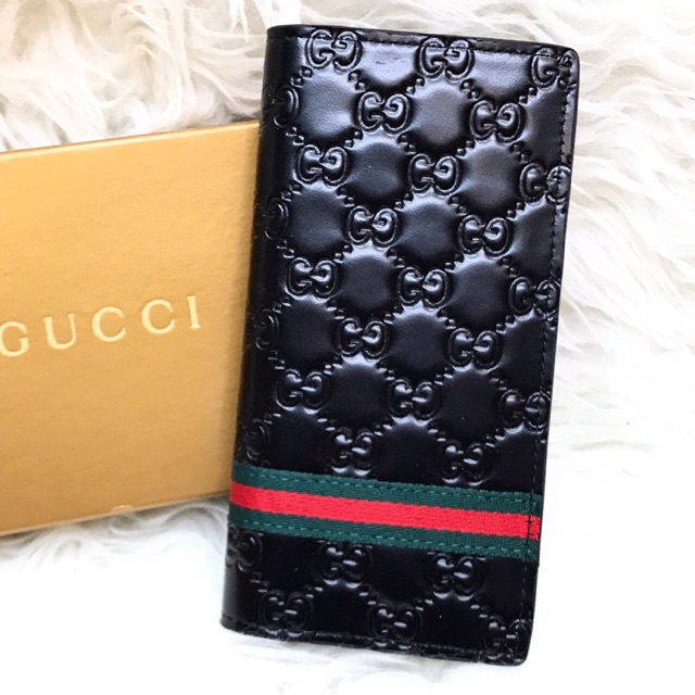 DOMPET GUCCI LIPAT PANJANG EMBOSS GLOSSY