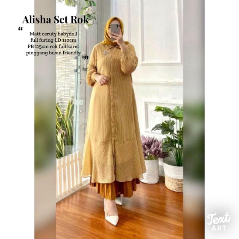 ORIGINAL (Set Rok Midi) ALISHA || Alisha  Marbel Set