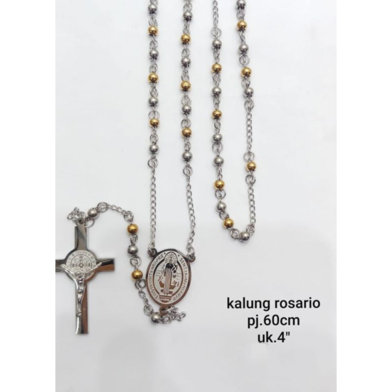 Kalung Rosario Kombinasi Titanium38