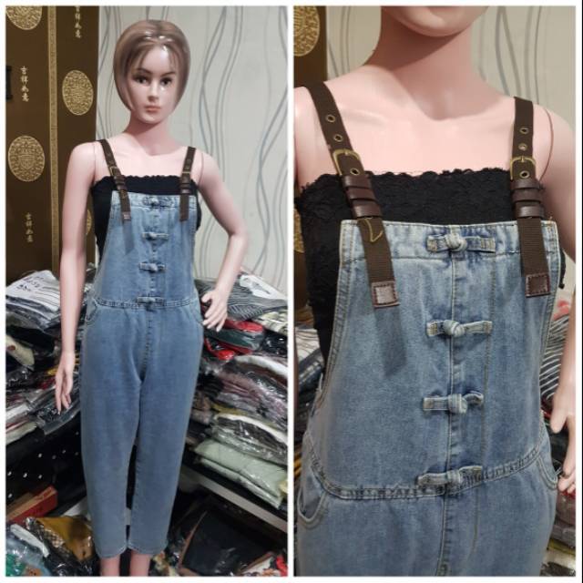 Jumpsuit Jeans Denim Tebal Premium Celana Jojon Fashion Murah Import Bkk Bangkok Best Seller Shopee Indonesia