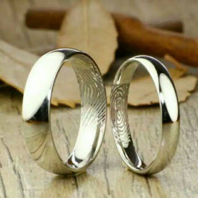 CINCIN polos cincin titanium pria wanita cincin anti karat karat