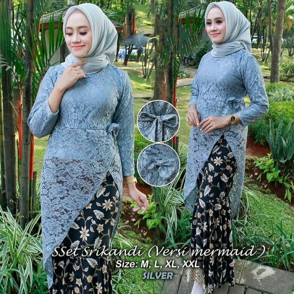 set kebaya sri kandi rok duyung -kebaya modern terlaris - kebaya fashion wanita - pakain wanita