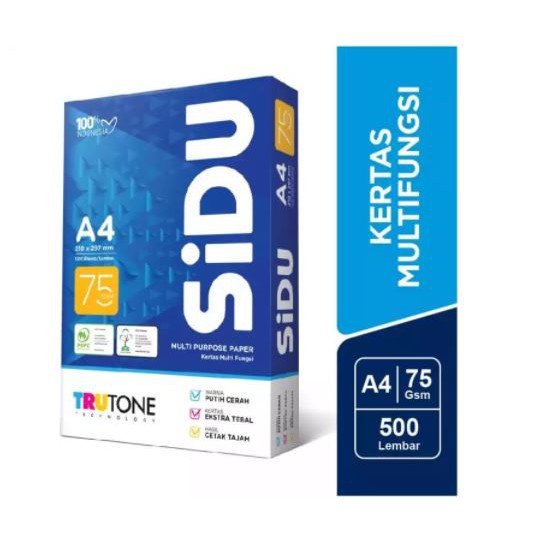 

Kertas Fotocopy Print HVS A4 Sinar Dunia SIDU 75 gr Rim