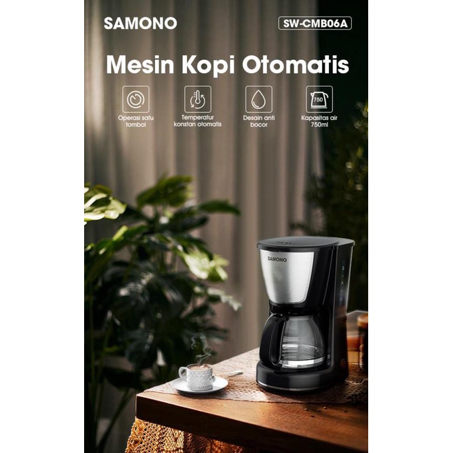 Samono SW-CMB06 Coffee Machine Mesin Kopi Multifungsi 750ML 2in1 600W