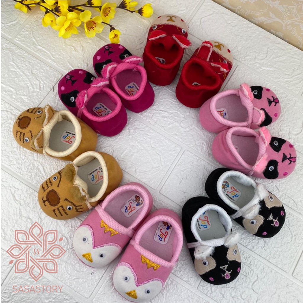 SEPATU PREWALKER ANAK BABY BAYI KARET MOTIF HEWAN LUCU ANAK 0-12 BULAN FP14