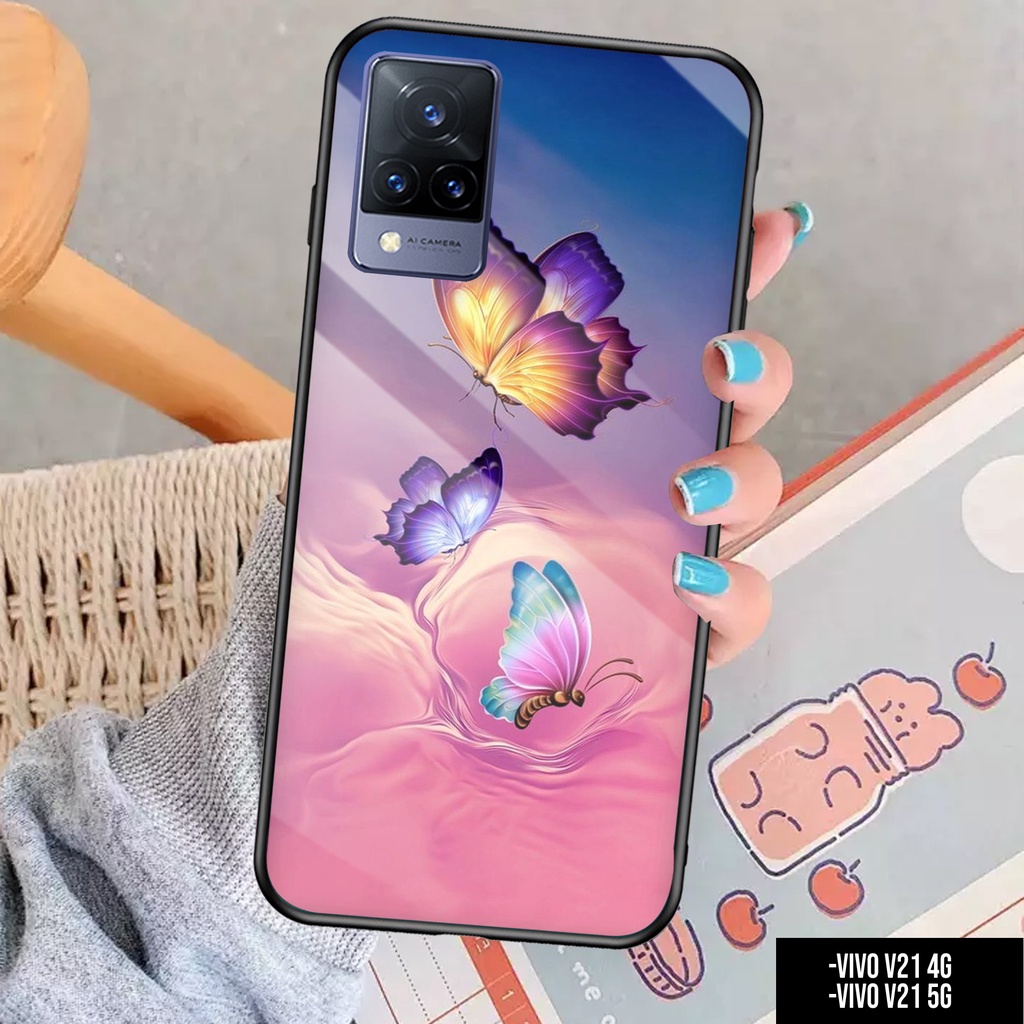 CASE VIVO V21 4G / V21 5G - Casing VIVO V21 4G / 5G Terbaru AERO STORE [ BUTTERFLY ] Silikon VIVO V2