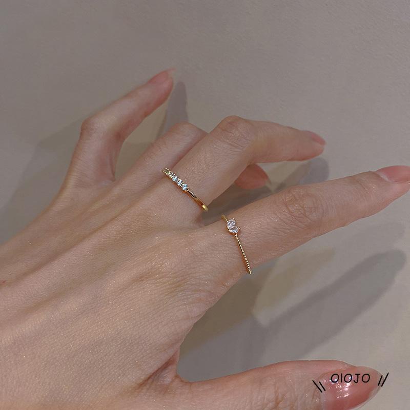 【COD】Cincin Jari Telunjuk Desain Hati Kecil Mewah Ringan Untuk Wanita