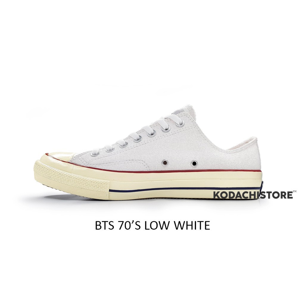 SNEAKERS COWOK HITAM BIRU MISTY  Sepatu Ventela BTS Low White - Ventela Shoes Original Putih