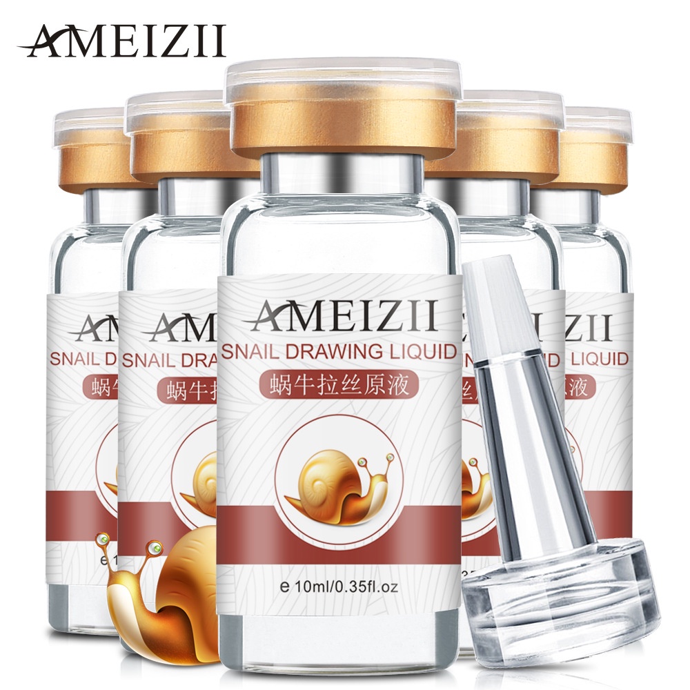 AMEIZII 10ml Pure Hyaluronic Acid Face Serum Moisturizing Snail Repair Essence