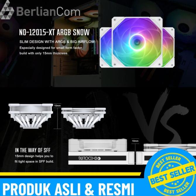 ID-COOLING NO-12015-XT ARGB SNOW 120mm SLIM PWM Fan