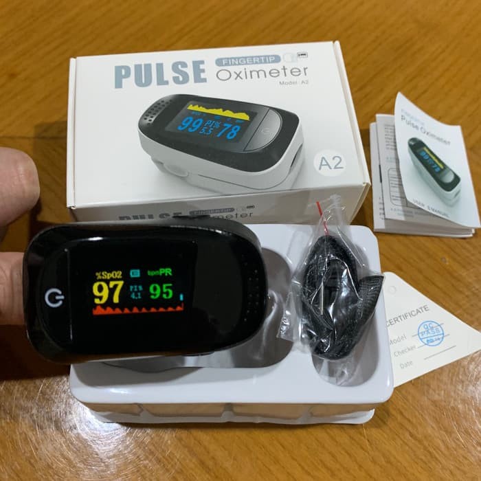 PULSE OXIMETER FINGERTIP A2 ALAT TEST SATURASI OKSIGEN DETAK JANTUNG