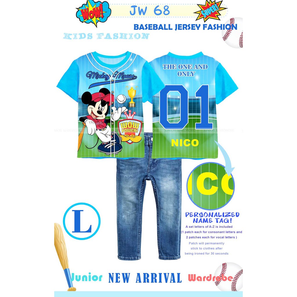 JW68 SHIRT + JEANS BISA BIKIN NAMA ANAK KODE GHIJKL