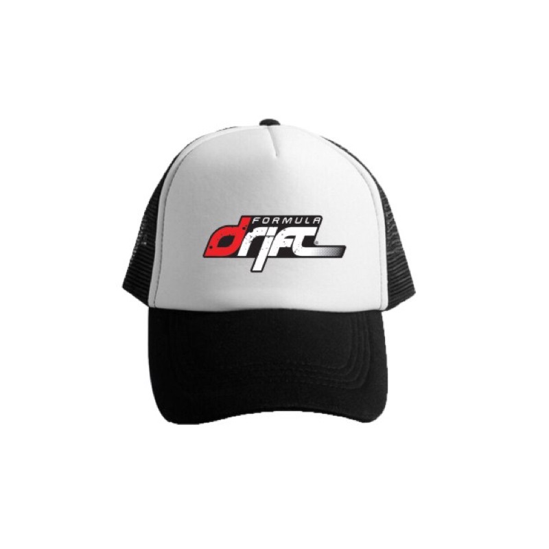 Topi Trucker Formula Drift - HITAM PUTIH